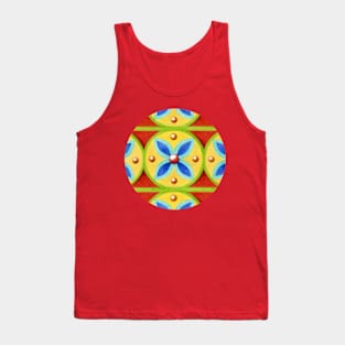 Heraldic Quartrefoil Stripe Tank Top